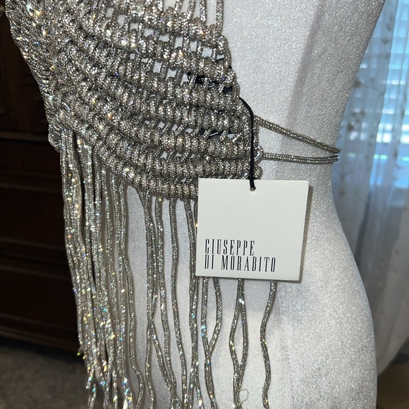 GIUSEPPE DI MORABITO Fringe Top in Silver - Picture 13 of 13